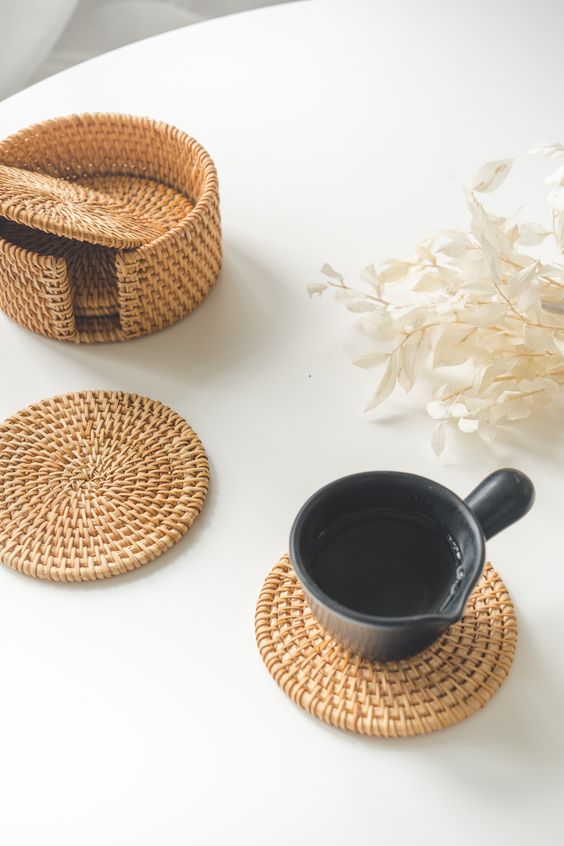 Rattan coaster